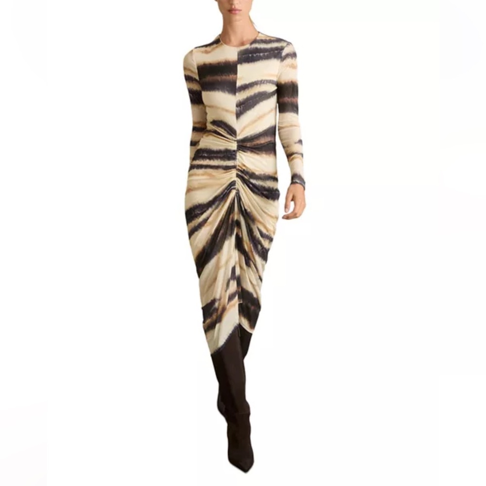 Georgia Printed Ruched Jersey Dress